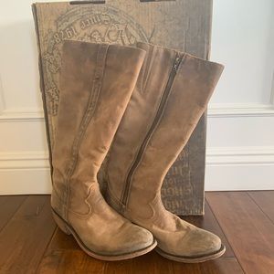 Liberty Black boots in tan color.